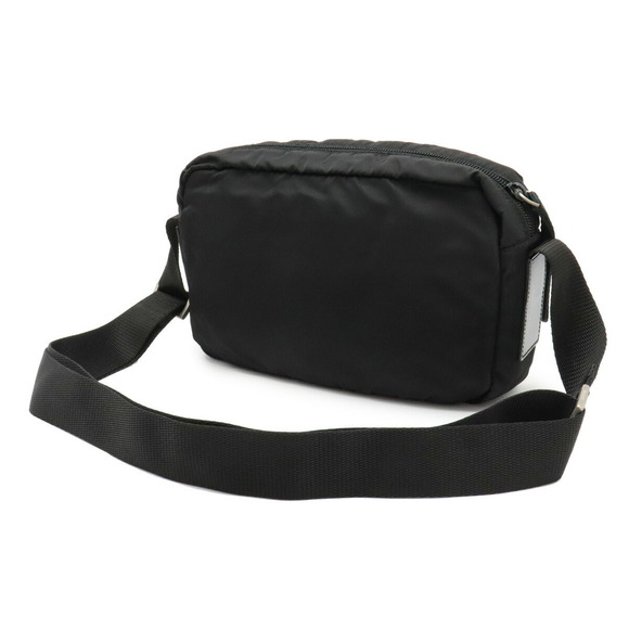 Prada Nero Nylon Bag Leather Shoulder Black Crossbody - Picture 1 of 8